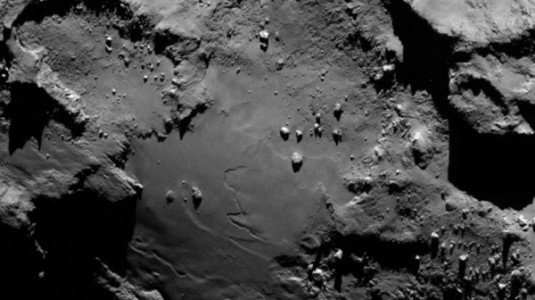 Foto original da superfície do cometa 67P! (foto: Divulgação/NASA)