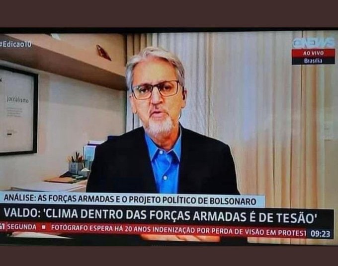 A GloboNews exibiu manchete dizendo que o clima nas Forças Armadas é de tesão?