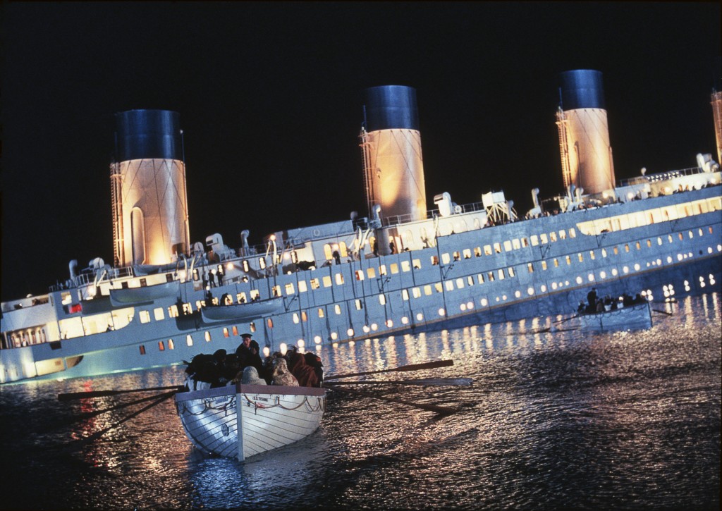 Cena do filme Titanic de 1997