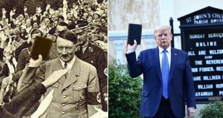Foto de Hitler segurando uma Bíblia é verdadeira ou falsa?