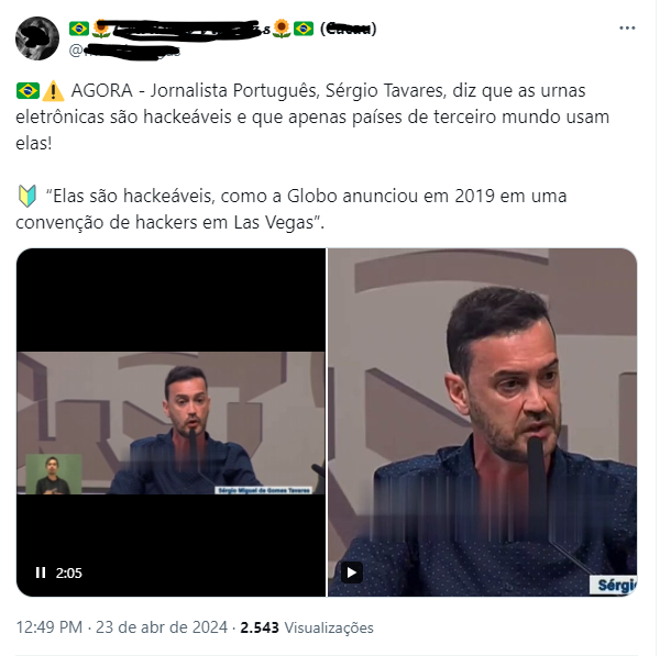 A urna eletrônica brasileira foi invadida por hackers nos Estados Unidos?