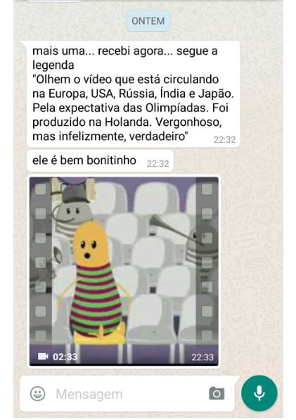 Mensagem espalhado pelo WhatsApp afirma que essa animação teria sido feita pela Holanda para satirizar o Rio de Janeiro!