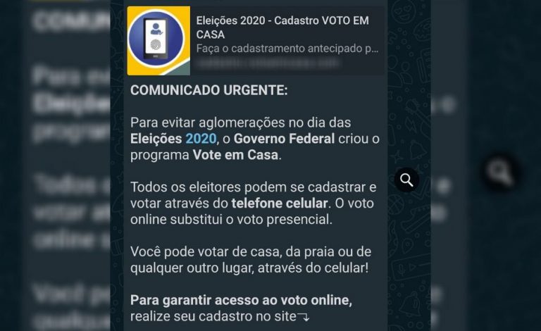 “Vote em Casa”? É falso que o Governo Federal permitiu a votação através do celular!