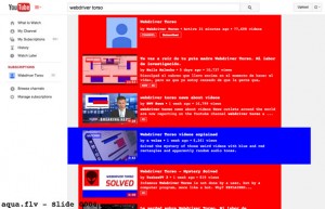 A busca por "Webdriver Torso" deixa o site do YouTube todo desconfigurado!