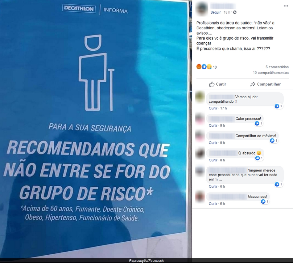 Rede de lojas Decathlon divulga esclarecimentos sobre restrição a  profissionais de saúde - Coren-SP